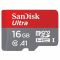 Карта пам'яті microSDHC (UHS-1) SanDisk Ultra 16Gb class 10 A1 (98Mb/s, 653x) (SDSQUAR-016G-GN6MN)