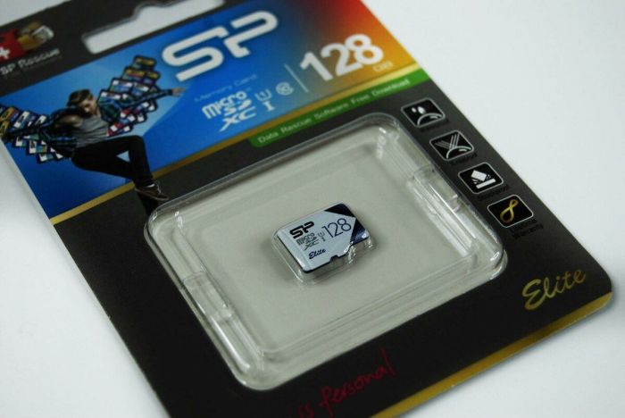 Карта пам'яті microSDXC (UHS-1) SiliconPower Elite Color (White) 128Gb class 10 (SP128GBSTXBU1V21)