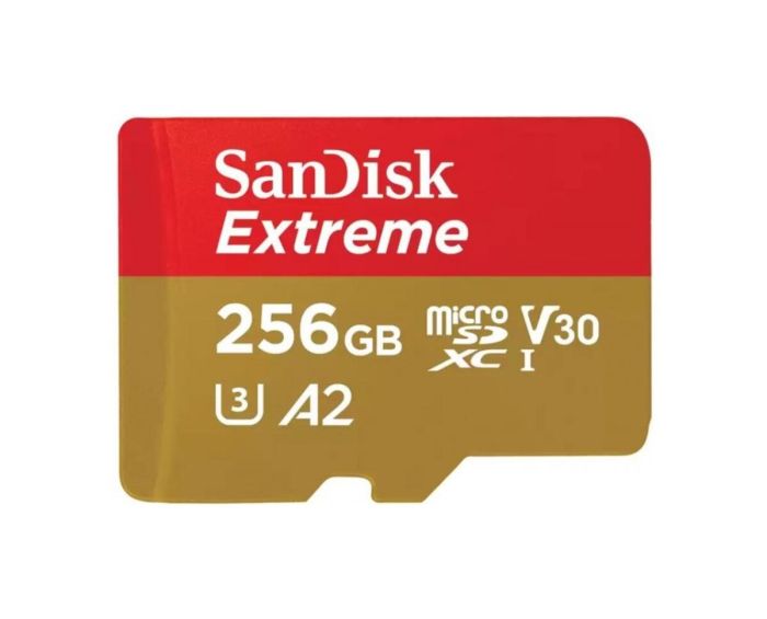 Карта пам'яті microSDXC (UHS-1 U3) SanDisk Extreme A2 256Gb class 10 V30 (R190MB/s,W130MB/s) (SDSQXAV-256G-GN6MN)