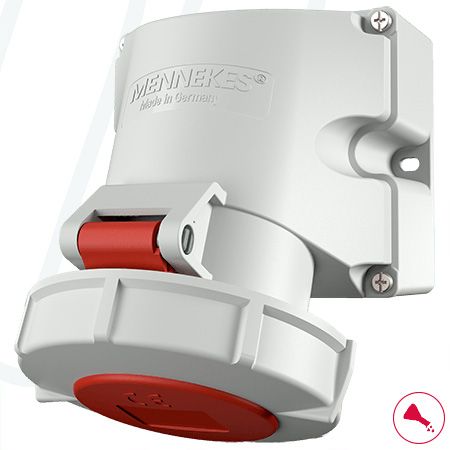 Розетка настінна 32A 5п 6г 400В, IP67, MENNEKES (артикул 9382)