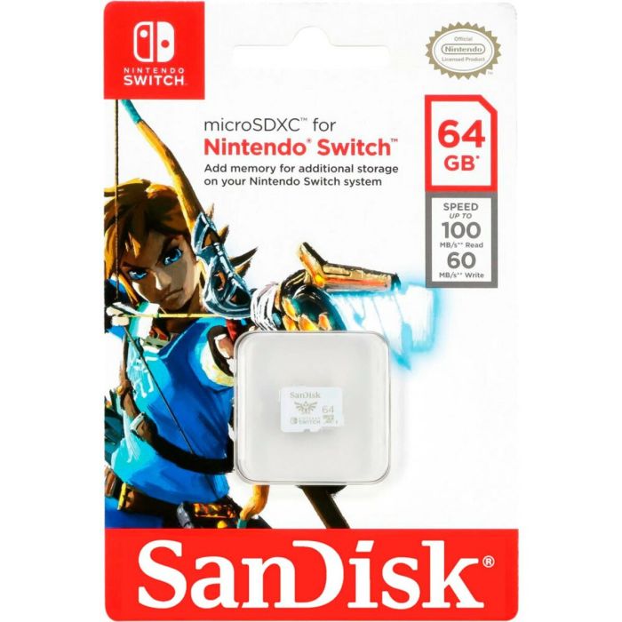 Карта пам'яті microSDXC (UHS-1) SanDisk For Nintendo Switch 64Gb class 10 (R100Mb/s, W90Mb/s) (SDSQXAT-064G-GN3ZN)