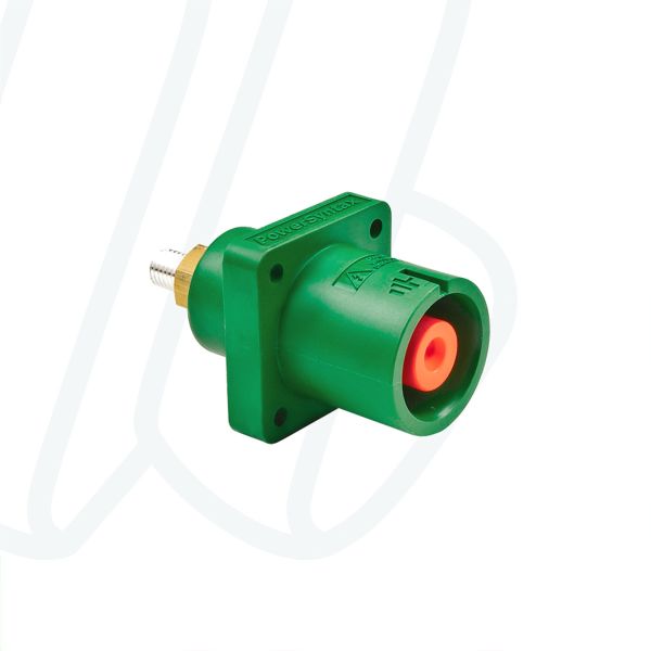 Розетка панельна SPX, 480А, E, підʼєднання М12, зелений | POWER SYNTAX (арт. SPX4PSEGNM120000)