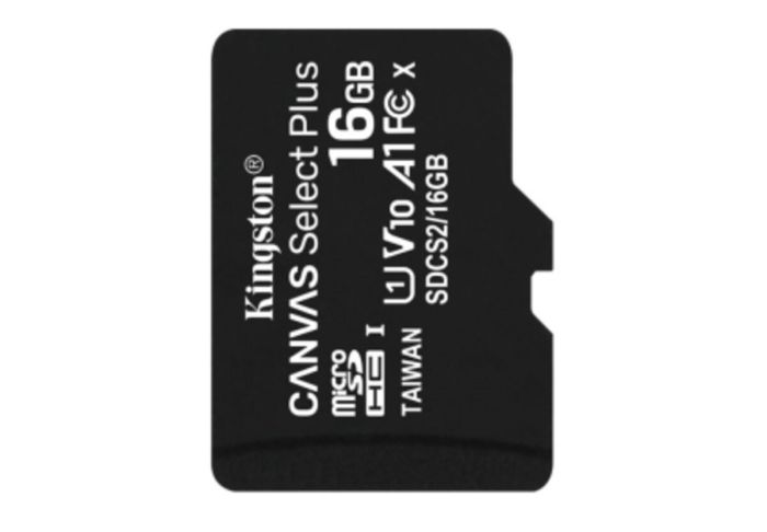 microSDHC (UHS-1) Kingston Canvas Select Plus 16Gb class 10 А1 (R-100MB/s) (adapter SD) (SDCS2/16GB)