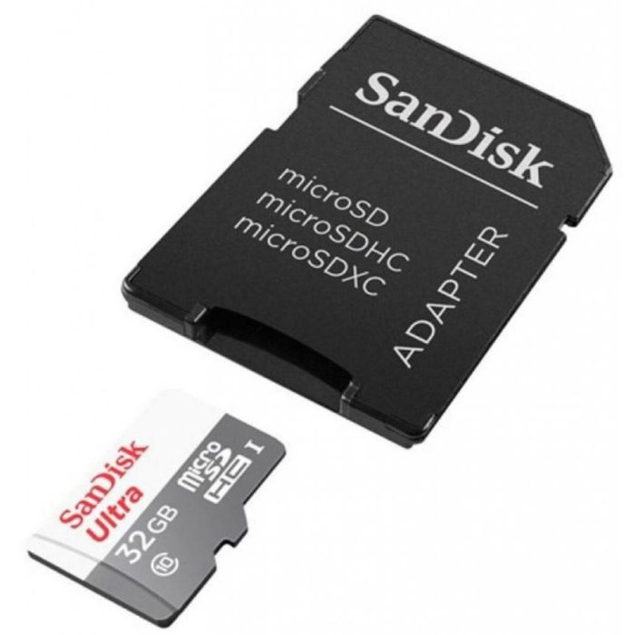 Карта пам'яті microSDHC (UHS-1) SanDisk Ultra 32Gb class 10 (80Mb/s) (adapter SD) (SDSQUNS-032G-GN3MA)