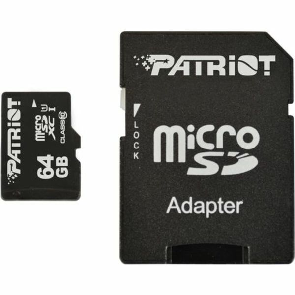 Карта пам'яті microSDXC (UHS-1) Patriot LX Series 64Gb class 10 (adapter SD) (PSF64GMCSDXC10)