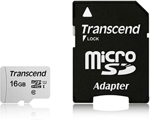 Карта пам'яті microSDHC (UHS-1) Transcend 300S 16Gb class 10 (adapter SD) (TS16GUSD300S-A)