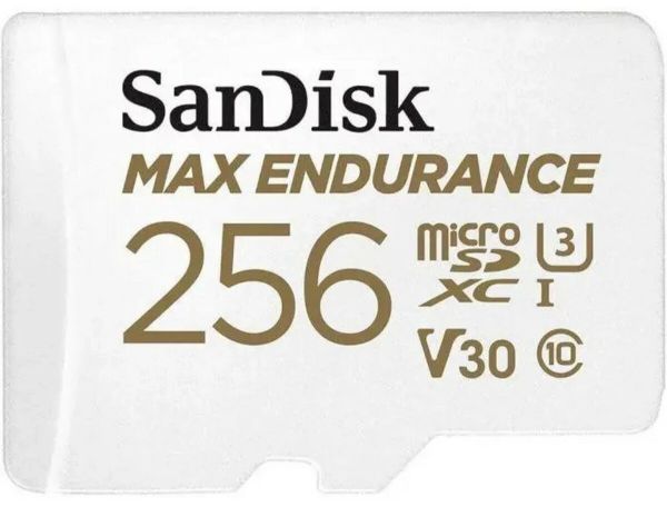 Карта пам'яті microSDXC (UHS-1 U3) SanDisk MAX Endurance 256Gb class 10 V30 (100Mb/s) (adapterSD) (SDSQQVR-256G-GN6IA)