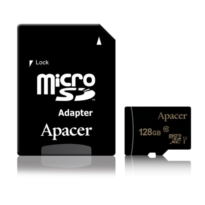 microSDXC (UHS-1) Apacer 128Gb class 10 (adapter SD) (AP128GMCSX10U1-R)