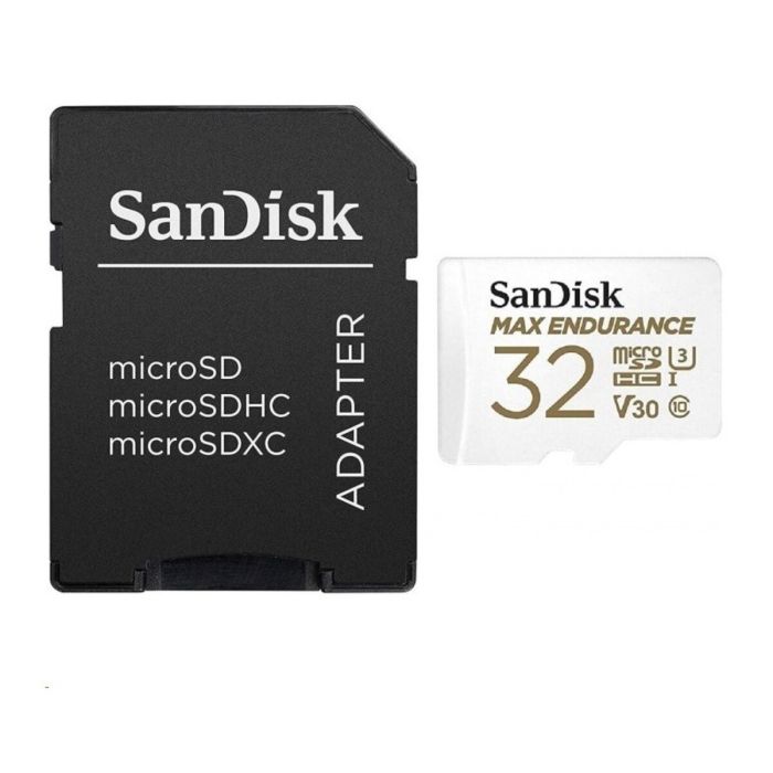 Карта пам'яті microSDHC (UHS-1 U3) SanDisk Max Endurance 32Gb class 10 V30 (100Mb/s) (adapterSD) (SDSQQVR-032G-GN6IA)