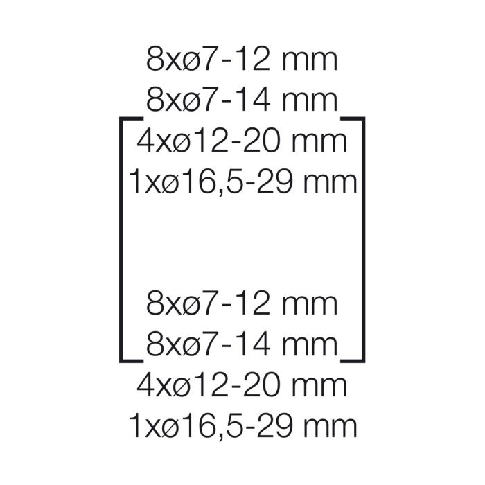 Розподільний щит KV 3536 з клемниками, 3х12 модулів, IP54