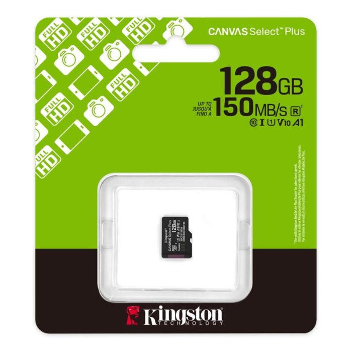 Карта пам'яті microSDXC (UHS-1) Kingston Canvas Select Plus Gen3 128Gb class 10 А1 (R-150MB/s) (SDCS3/128GBSP)