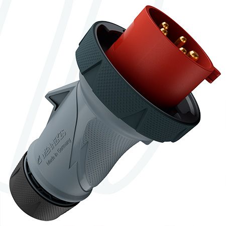 Штекер PowerTOP Xtra 32A 5п 6г 400В з ErgoCONTACT, IP67/IP69, MENNEKES (артикул 13629)