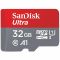 Карта пам'яті microSDHC (UHS-1) SanDisk Ultra 32Gb class 10 A1 (98Mb/s, 653x) (SDSQUAR-032G-GN6MN)