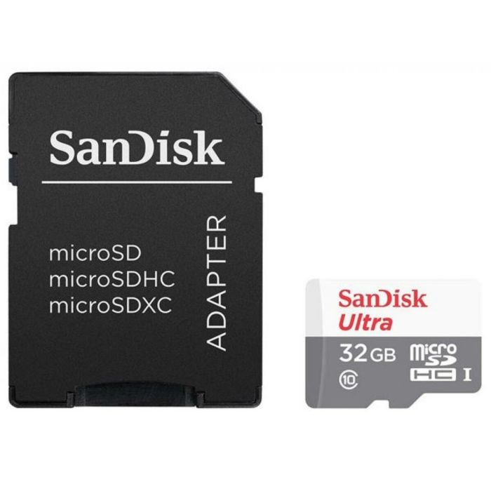 Карта пам'яті microSDHC (UHS-1) SanDisk Ultra 32Gb class 10 (80Mb/s) (adapter SD) (SDSQUNS-032G-GN3MA)