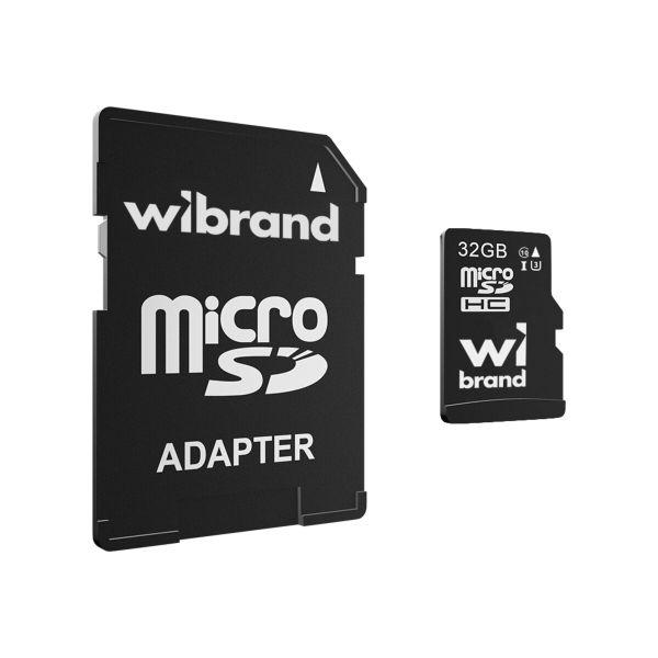 Карта пам'яті microSDHC (UHS-1 U3) Wibrand 32Gb class 10 (adapter SD) (WICDHU3/32GB-A)