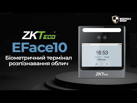 Біометричний термінал розпізнавання облич зі зчитувачем карт EM-Marine з Wi-Fi ZKTeco EFace10 WiFi [ID]
