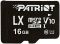 microSDHC (UHS-1 U1) Patriot LX Series 16Gb class 10 V10 (R-90MB/s, W-40MB/s) (adapter SD) (PSF16GLX1MCH)