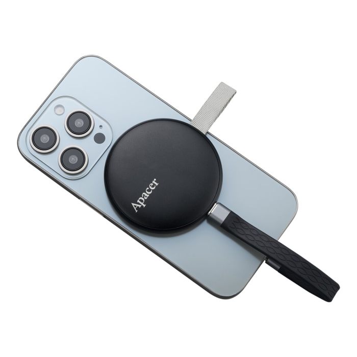 Портативний SSD Apacer Magnetic AS725 1 TB USB 3.2 Gen.2 Type-C MagSafe Black (AP1TBAS725B-1)