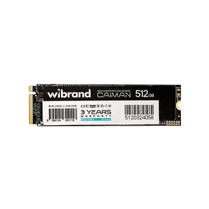 Накопичувач SSD M.2 Wibrand Caiman 512GB NVMe 2280 PCIe 3.0 3D NAND (WIM.2SSD/CA512GB)