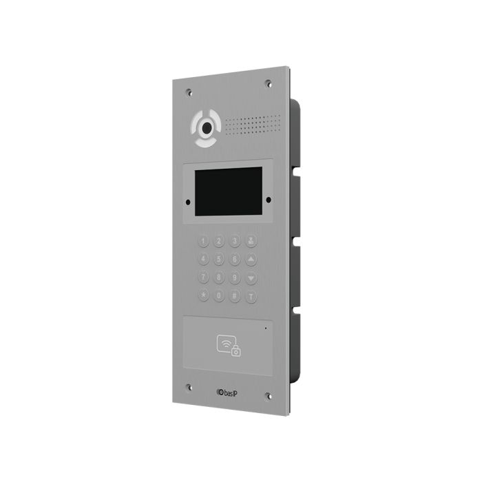 Багатоабонентська IP панель виклику Bas-IP AA-07FB (silver) зі зчитувачем UKEY та розпізнаванням облич для IP-домофонів
