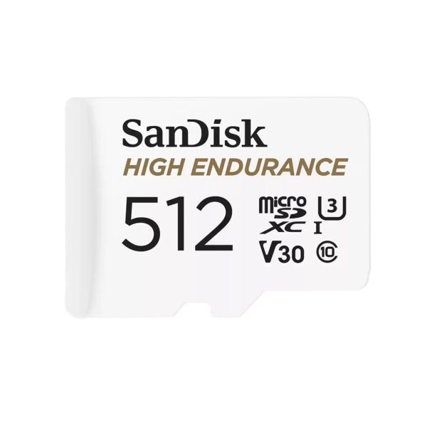 Карта пам'яті microSDXC (UHS-1 U3) SanDisk High Endurance 512Gb class 10 V30 (100Mb/s) (adapterSD) (SDSQQNR-512G-GN6IA)
