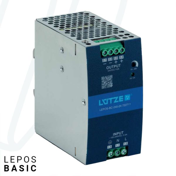 Джерело живлення LUTZE LEPOS-BC-240-24, 1 фазне, регульоване, 240 Вт