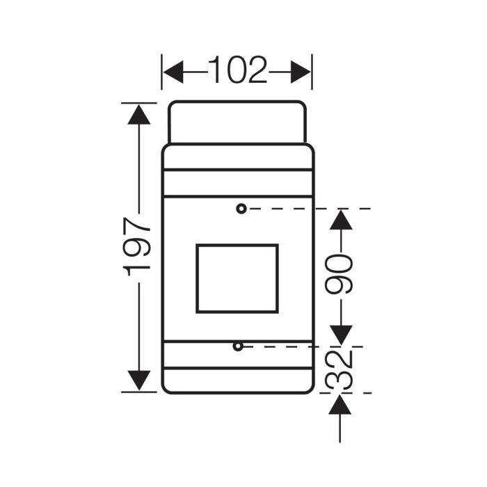 Розподільний щит KV 1503 з клемниками, 1х3 модулів, IP54 | HENSEL