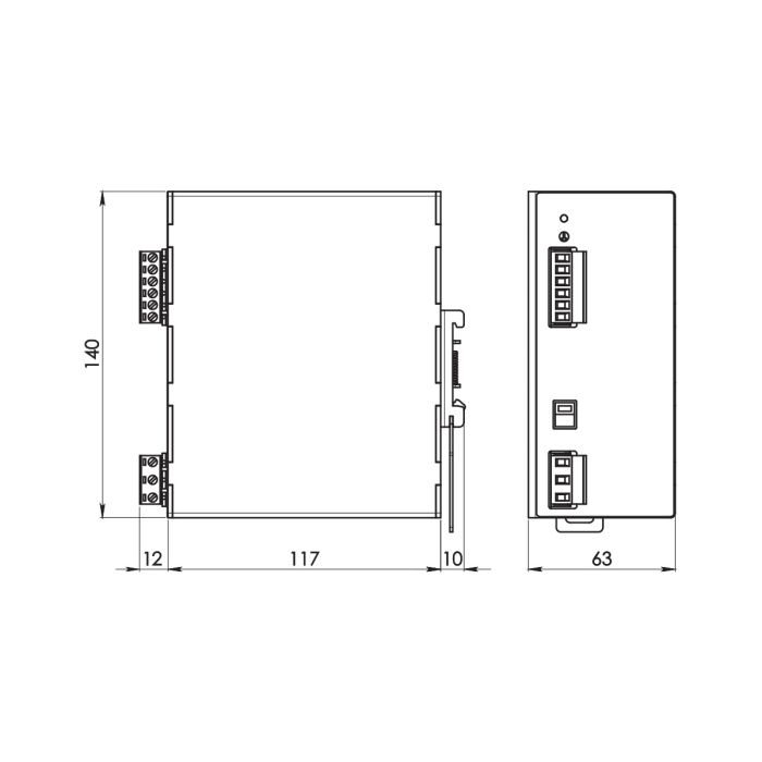 Джерело живлення LUTZE CPSB1-240-24E Compact Economy, регульоване, 240 Вт