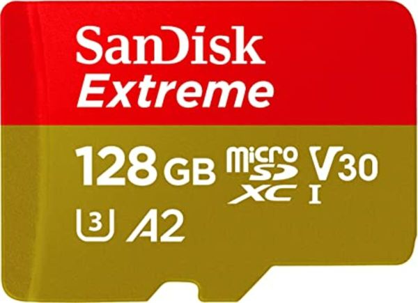 microSDXC (UHS-1 U3) SanDisk Extreme A2 128Gb class 10 (R160MB/s,W90MB/s) (adapter SD) (SDSQXA1-128G-GN6MA)