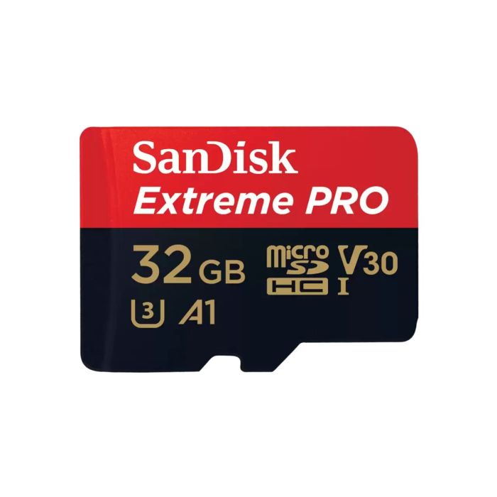 Карта пам'яті microSDXC (UHS-1 U3) SanDisk Extreme Pro A1 32Gb class 10 V30 (R100MB/s,W90MB/s) (adapter) (SDSQXCG-032G-GN6MA)