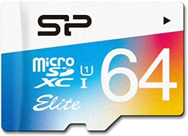 Карта пам'яті microSDXC (UHS-1) SiliconPower Elite Color 64Gb class 10 (SP064GBSTXBU1V20)