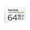 Карта пам'яті microSDXC (UHS-1 U3) SanDisk Max Endurance 64Gb class 10 V30 (R100Mb/sW40Mb/s) (adapterSD) (SDSQQVR-064G-GN6IA)
