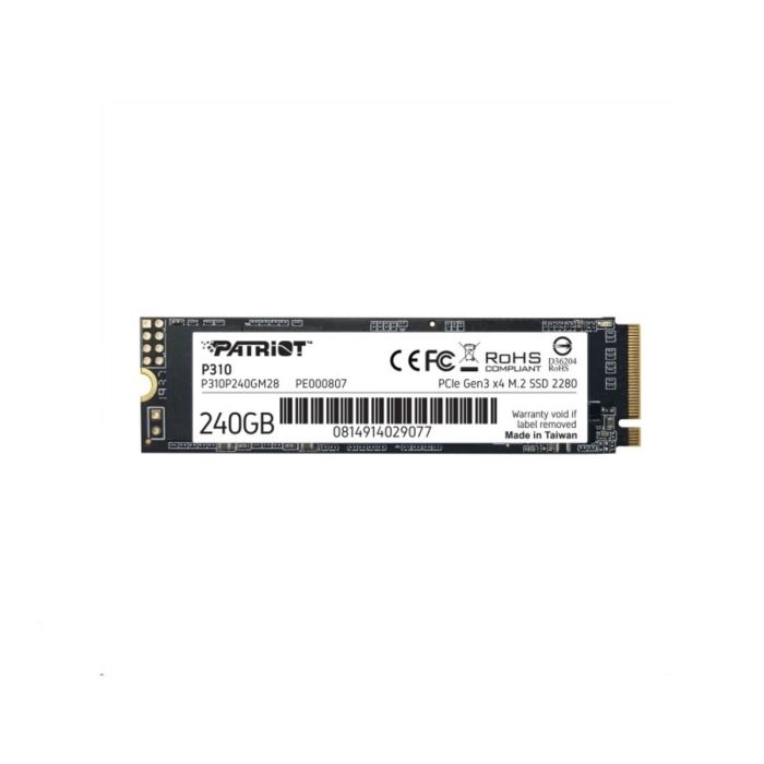 Накопичувач SSD M.2 Patriot P310 240GB NVMe 2280 PCIe 3.0 3D TLC (P310P240GM28)