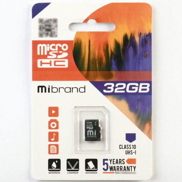 Карта пам'яті microSDHC (UHS-1) Mibrand 32Gb class 10 (MICDHU1/32GB)