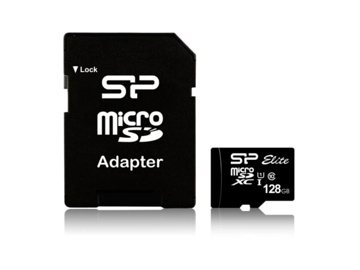 Карта пам'яті microSDXC (UHS-1) SiliconPower Elite 128Gb class 10 (adapter SD) (SP128GBSTXBU1V10SP)