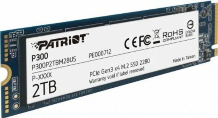 Накопичувач SSD M.2 Patriot P300 2TB NVMe 2280 PCIe 3.0x4 3D NAND TLC (P300P2TBM28)