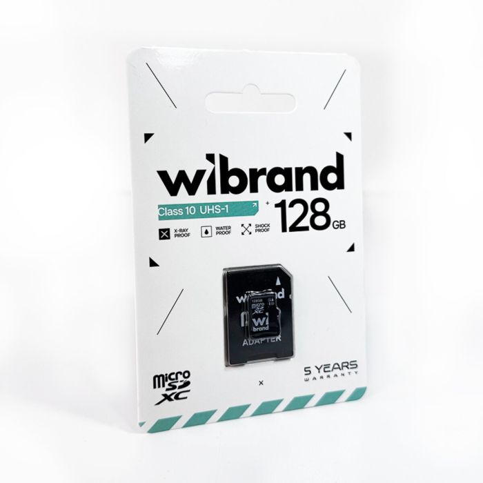 Карта пам'яті microSDXC (UHS-1) Wibrand 128Gb class 10 (adapter SD) (WICDHU1/128GB-A)