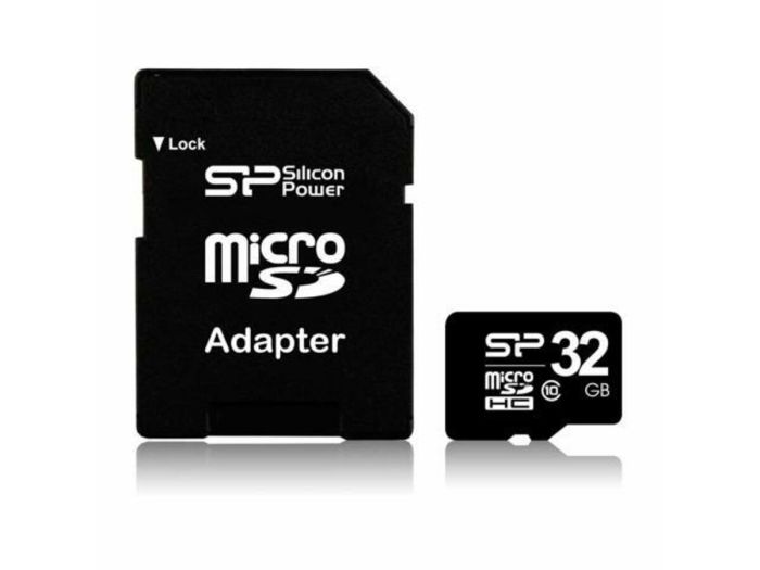 Карта пам'яті microSDHC SiliconPower 32Gb class 10 (adapter SD) (SP032GBSTH010V10SP)