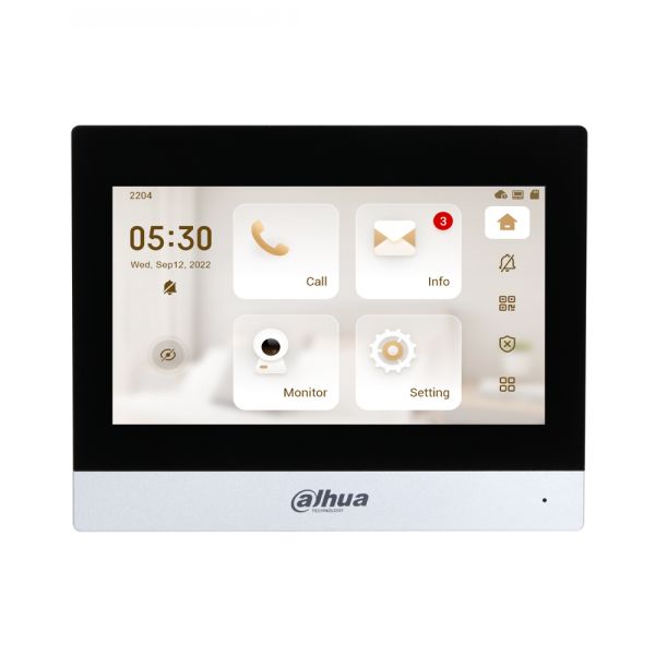 IP-відеодомофон Dahua DHI-VTH8621KMS-WP з 7" сенсорним екраном, Wi-Fi та PoE