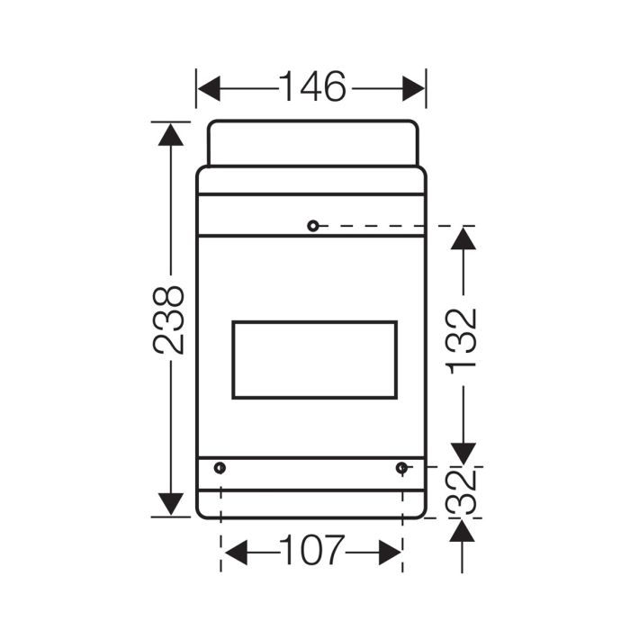 Розподільний щит KV 1506 з клемниками, 1х6 модулів, IP54 | HENSEL