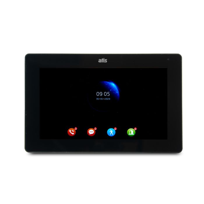 Комплект Wi-Fi відеодомофонa 7" ATIS AD-770FHD/T-Black з підтримкою Tuya Smart + AT-400HD Silver
