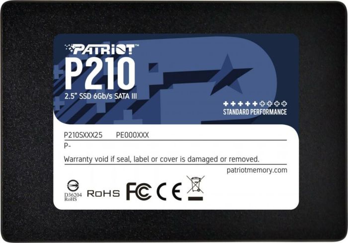 Накопичувач SSD Patriot P210 128GB 2.5''; 7mm SATAIII 3D QLC (P210S128G25)