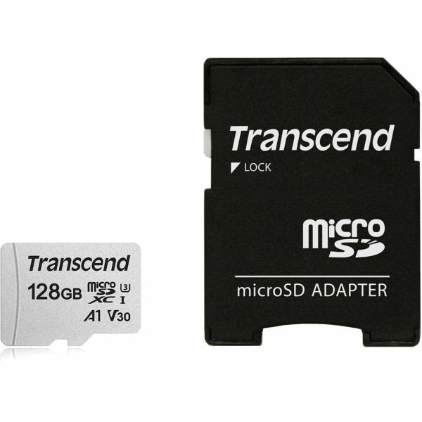 Карта пам'яті microSDXC (UHS-1) Transcend 300S 128Gb class 10 (adapter SD) (TS128GUSD300S-A)