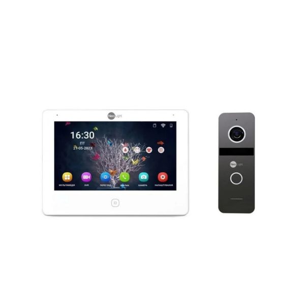 Комплект відеодомофона NeoLight NeoKIT IP Pro WF 7 : IP відеодомофон 7" з Wi-Fi та 2 Мп відеопанель
