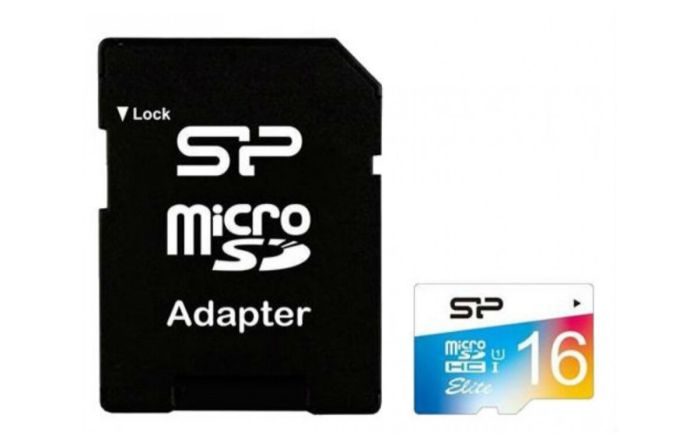 Карта пам'яті microSDHC (UHS-1) SiliconPower Elite Color (White) 16Gb class 10 (adapter SD) (SP016GBSTHBU1V21SP)