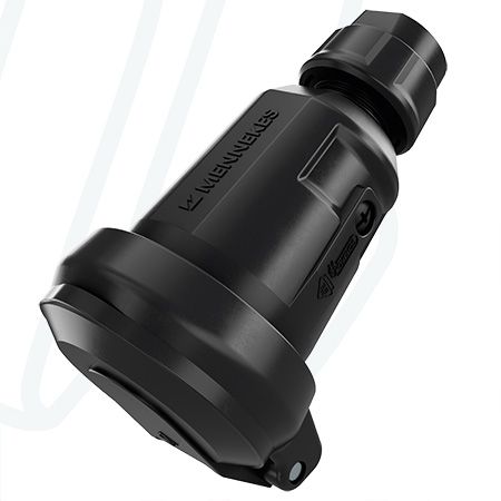 Розетка кабельна SCHUKO 16A 2п+З, 230В, IP45 чорна