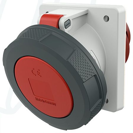 Розетка панельна 63A 4п 6г 400В, IP67 (нахил 20°), MENNEKES (артикул 205A)