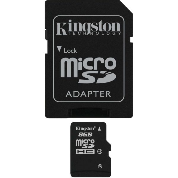 microSDHC Kingston 8Gb class 4 (adapter SD) (SDC4/8GB)