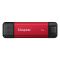 Портативний SSD Kingston Dual USB-A/C 1TB Dual Portable 1050MB/s USB 3.2 Gen 2 Red/Black (SPSD/1TB)