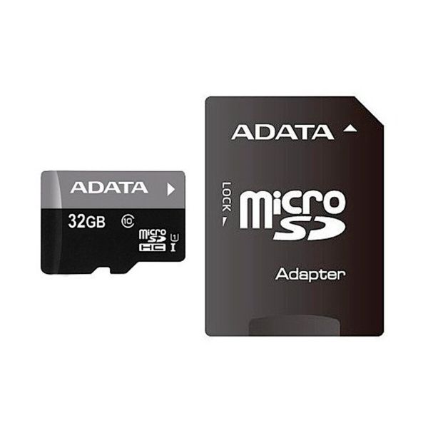 Карта пам'яті microSDHC (UHS-1) A-DATA Premier 32Gb Class 10 (R-80Mb/s)  (adapter SD) (AUSDH32GUICL10-RA1)